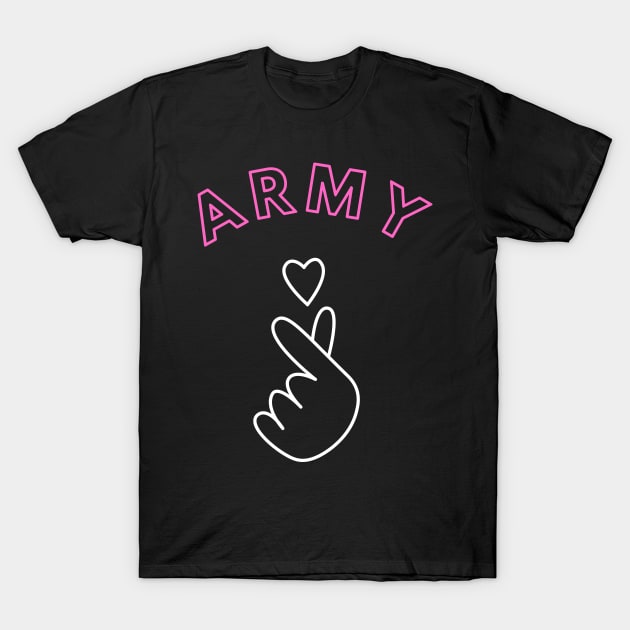 K-Pop Korean Pop Music Army Fan T-Shirt by Foxxy Merch